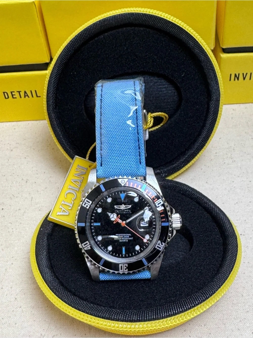 Invicta Pro Diver Exovian Quartz Watch 42mm (50532) w/ yellow carrying case NWT